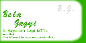 bela gagyi business card